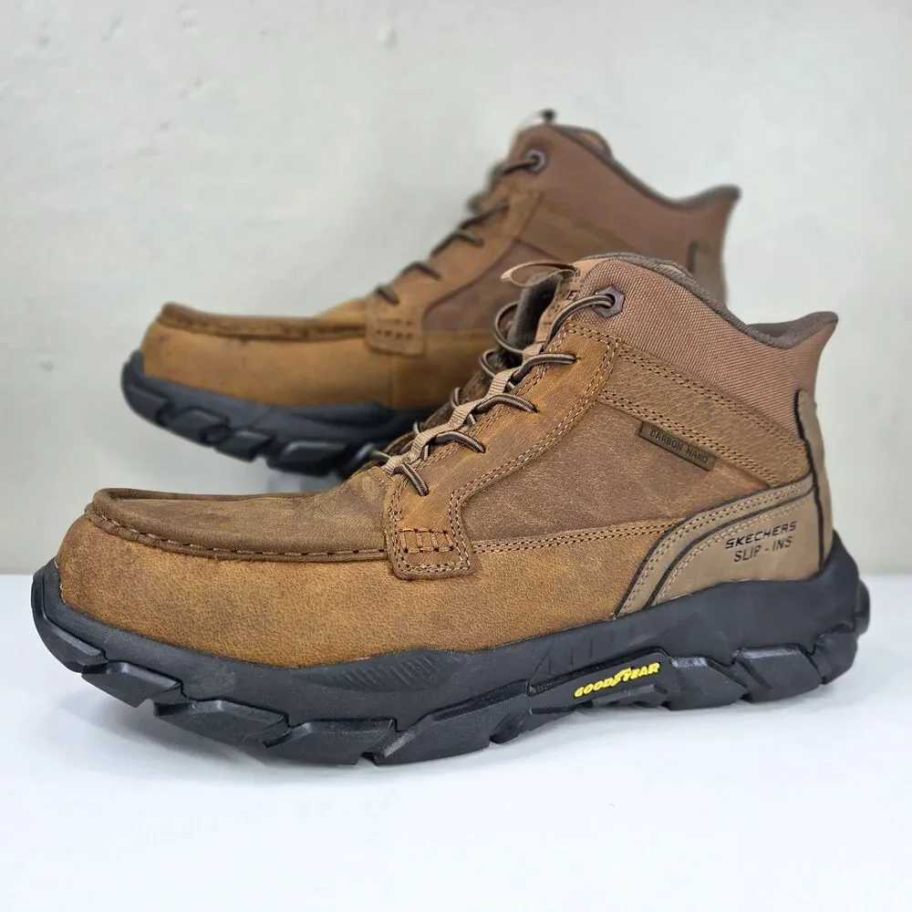 Skechers Slip-Ins Trophus Work Boots 200459 Brown Sz 10